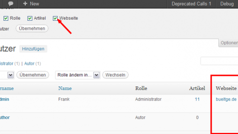 WordPress Nutzer Daten in Übersichten der Artikel und Usern verwenden